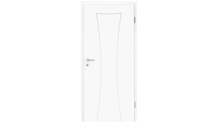 planeo interior door lacquer 2.0 - Kuno 9010 white lacquer 1985 x 610 mm DIN R - round RSP hinge 3-t