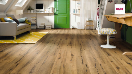 Haro Laminate Flooring Tritty 100 Silent Pro Oak italica nature authentic 4V Full Plank