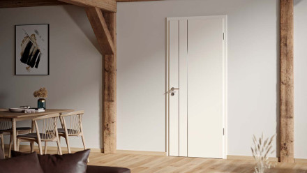 planeo interior door lacquer 2.0 - Lenno 9010 white lacquer 2110 x 985 mm DIN L - round RSP hinge 2-t