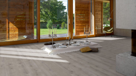 Parador design floor - Modular ONE interlocking plank Oak Urban grey limed Minifase