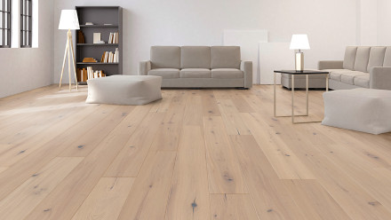 planeo parquet - oak, country, white natural oiled