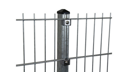 Fence post type P Hot-dip galvanised for double bar fence