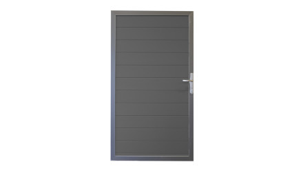 planeo Alumino - universal door anthracite grey with anthracite aluminium frame