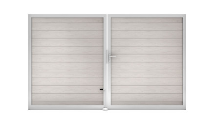 planeo Solid - universal door 2-leaf bi-colour white with aluminium frame