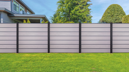 planeo Solid Grande - Premium Garden Fence Bi-Color White