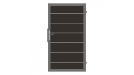 planeo Solid Grande - Premium door anthracite grey with anthracite aluminium frame