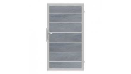 planeo Solid Grande - Premium door stone grey co-ex with aluminium frame