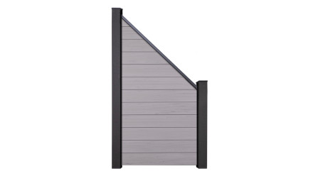 planeo Solid - garden fence sloped BiColor white
