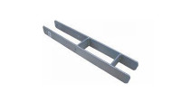 planeo TerraWood - H-post support steel hot-dip galvanised 9.5 x 6 x 60 cm