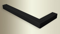 planeo Left finish angle curved 90° Black 100 x 30 cm