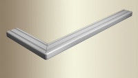 planeo Right finished angle bent 90° silver 30 x 100 cm