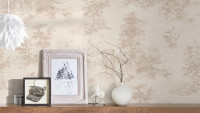 vinyl wallpaper beige country house flowers & nature romantico 291