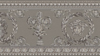 Vinyl wallpaper border grey country house baroque retro ornaments flowers & nature Versace 3 053