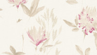 Vinyl wallpaper beige retro flowers & nature design jungle 2 by Laura N. 983
