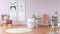 Non-woven wallpaper Little Stars A.S. Création children's wallpaper metallic pink white 494