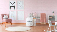 Non-woven wallpaper Little Stars A.S. Création baby wallpaper pink 541