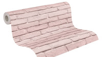 Vinyl wallpaper attractive stones modern pink 563