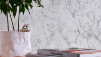 Vinyl wallpaper Black & White 4 A.S. Création Stone Wall Marble Grey White 572