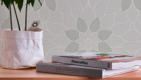 vinyl wallpaper grey modern ornaments flowers & nature new pad 2.0 721
