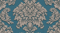 Metropolitan Stories Lizzy vinyl wallpaper - London Living Ornamental Walls Beige Blue Metallic 985