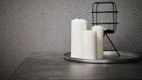 Metropolitan Stories Nils Olsson vinyl wallpaper - Copenhagen Livingwalls Retro Grey Metallic 261