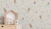 Paper-backing wallpaper beige Modern Kids Flowers & Nature Boys & Girls 6 881