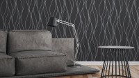 vinyl wallpaper black modern stripes trendwall 324