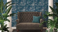 vinyl wallpaper blue vintage flowers & nature sumatra 766