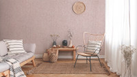 New Walls Cosy & Relax Living Plain Vinyl Wallpaper Plain Pink 232