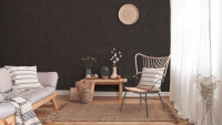 New Walls Cosy & Relax Living Plain Vinyl Wallpaper Plain Black 235