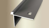 planeo stair nosing profile 2500 mm stainless steel look 871