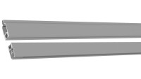 planeo Solid - Adapter strip set silver grey 180cm
