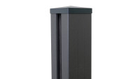 planeo Alumino - goal post reinforced for setting in concrete anthracite DB703 9x9x240cm incl. cap