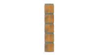Zierer clinker optic corner - 50 x 50 x 345 mm yellow-flamed made of GRP