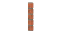 Zierer clinker optic corner - 50 x 50 x 345 mm red flamed made of GRP