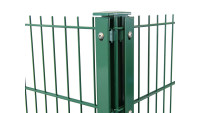 Corner post type FB moss green for double bar fence
