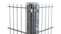 Corner post type F Hot-dip galvanised for double bar fence