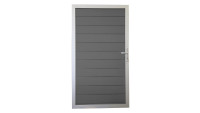 planeo Solid - universal door stone grey co-ex with aluminium frame