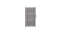 planeo prefabricated fence gate DIN left light grey 100 x 180 x 4.0cm - frame silver