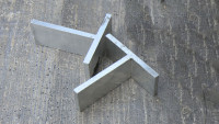 planeo T-joint spacer made of aluminium for HPL terraces