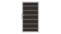 planeo Solid Grande - Premium door anthracite grey with aluminium frame silver