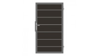 planeo Solid Grande - Premium door anthracite grey with anthracite aluminium frame