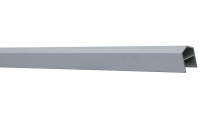 planeo Solid - end profile sloping element in silver grey