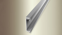 planeo aluminium skirting board 059 silver - 2500 x 15 x 60 mm