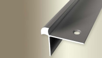 planeo stair nosing profile 2500 mm stainless steel look 478