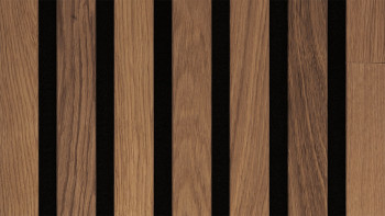 MEISTER acoustic panels Acoustic Sense WOOD brown oak 4312 brushed matt lacquered 2600 x 330 x 13 mm (300011-2600330-04312)
