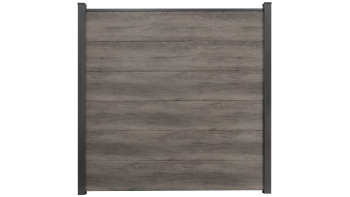 planeo Basic - PVC Plug-in Fence Square Monument Oak 180 x 180 cm