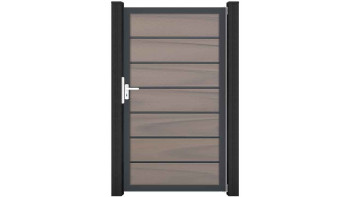 planeo Solid Grande - Premium universal door Bi-Color co-ex with anthracite aluminium frame 180x150x4cm