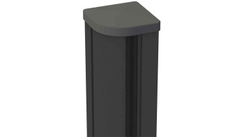 planeo Alumino - Variable corner post for dowelling anthracite 9x9x190cm incl. cap