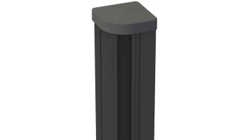 planeo Alumino - corner post to set in concrete anthracite 7x7x240cm incl. cap